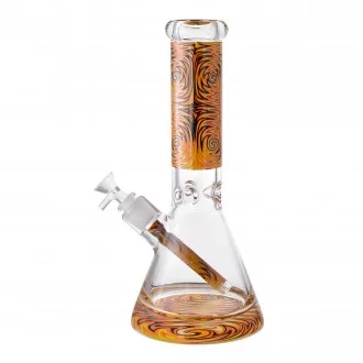 2" 25mm Thick Base Wig Wag Art Beaker Water Pipe - [HXCP902]