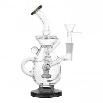 On Point Glass - 6.5" Double Recycler Water Pipe