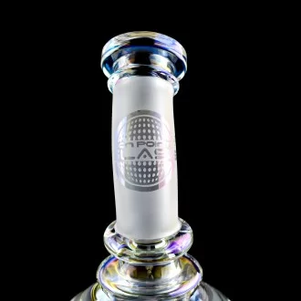 On Point Glass - 10" Sand Blasted Art Shower Perc Water Pipe