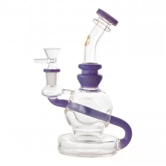On Point Glass - 8" Inline Ball Recycler Water Pipe