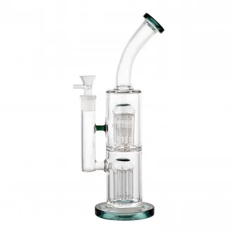 On Point Glass - 12" Double Tree Perc Water Pipe