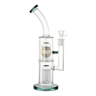 On Point Glass - 12" Double Tree Perc Water Pipe
