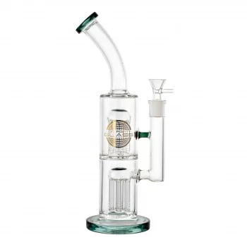 On Point Glass - 12" Double Tree Perc Water Pipe