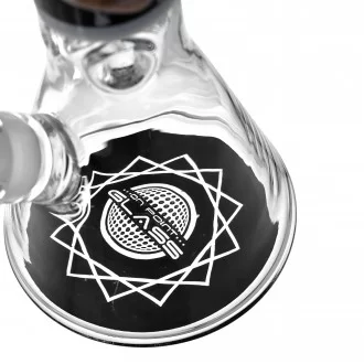 On Point Glass - 14" Color Tube Sand Blasted Art Beaker Bong - Assorted Colors