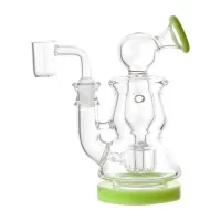 6" Fluid Dynamics Showerhead Perc Recycler Water Pipe - [RG102]