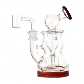 6" Fluid Dynamics Showerhead Perc Recycler Water Pipe - [RG102]