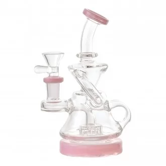 6.5" Mini Loop-Arm Showerhead Perc Recycler Water Pipe - [RG105]
