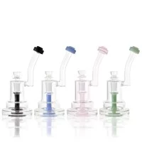 6.5" Low Profile Down Stem Matrix Perc Water Pipe - [RG106]