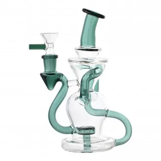 8" Dual Loop Showerhead Perc Recycler Water Pipe - [RG114]