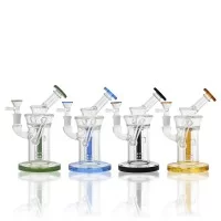 7.5" Dual Arm Cylindrical Recycler Water Pipe - [RG117]