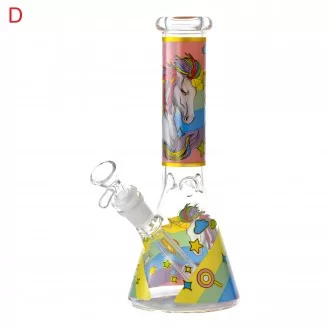 10" Dreamy Delight Unicorn's Kiss Beaker Water Pipe - [RG119]