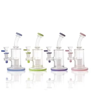 6.5" 6-Arm Tree Perc Cylindrical Water Pipe - [RG120]