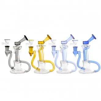 7" Helix Arm Recycler Water Pipe - [RG121]