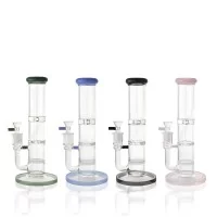 10" Straight Tube Honeycomb & Hurricane Perc Water Pipe - [RG128]