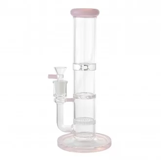 10" Straight Tube Honeycomb & Hurricane Perc Water Pipe - [RG128]