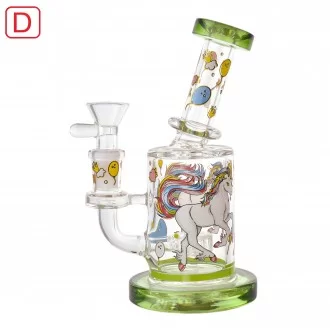 6.5" Unicorn Magic Puff Cylindrical Water Pipe - [RG130]