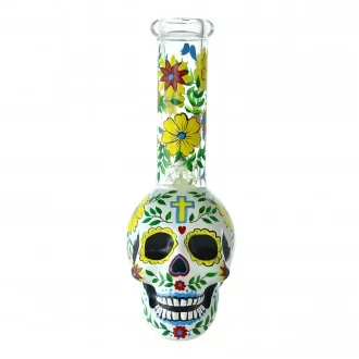 9" Sugar Skull Fiesta - Mexican Bloom Water Pipe
