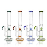 14" Crown & Inline Perc Straight Tube Water Pipe - [RG90]
