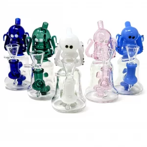 6" Assorted Colors Octopus Art Shower Head Perc Water Pipe [RJA84]