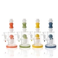9" Multi Mushroom Perc Cylindrical Water Pipe