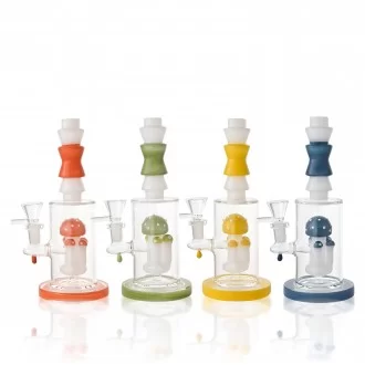 9" Multi Mushroom Perc Cylindrical Water Pipe