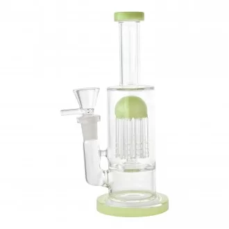 8.5" Straight Neck Tree Perc Cylindrical Water Pipe - [SAA84]
