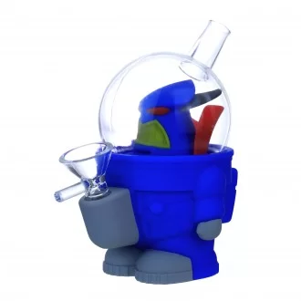 5" Angry Astro Bot Silicone Water Pipe