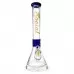 Social Glass - 15.5" Branding Brilliance In A Clear Glass Beaker Water Pipe - [CY008]