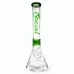 Social Glass - 15.5" Branding Brilliance In A Clear Glass Beaker Water Pipe - [CY008]
