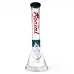 Social Glass - 15.5" Branding Brilliance In A Clear Glass Beaker Water Pipe - [CY008]