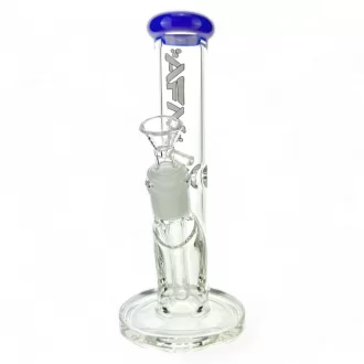 8" AFM Glass Colored Lip Clear Mini Straight Tube Water Pipe*