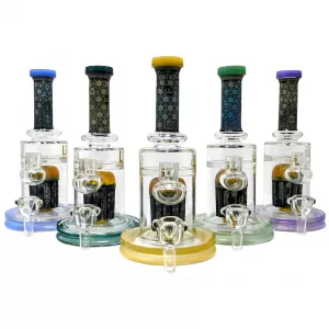 Loud Cloud - 9.5" The Elixir of Life Pattern Tree Perc Water Pipe [TE-141]