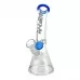8" AFM Colored Lip Bent Neck Mini Beaker - Stylish and Compact Glass Bong