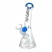8" AFM Colored Lip Bent Neck Mini Beaker - Stylish and Compact Glass Bong