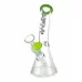 8" AFM Colored Lip Bent Neck Mini Beaker - Stylish and Compact Glass Bong