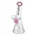 8" AFM Colored Lip Bent Neck Mini Beaker - Stylish and Compact Glass Bong