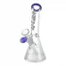 8" AFM Colored Lip Bent Neck Mini Beaker - Stylish and Compact Glass Bong