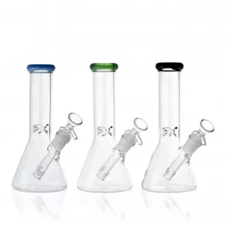 8.5" Color Rim Ice Catcher Beaker Water Pipe - [WCG-4B08]