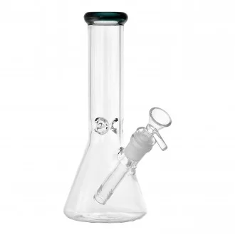 8.5" Color Rim Ice Catcher Beaker Water Pipe - [WCG-4B08]
