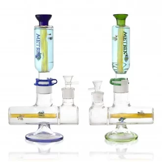 13.5" "Bee & Gator Elegance Art Inline Perc Detachable Water Pipe Assorted - [WP2554]