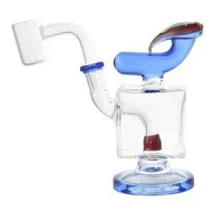 4.6" Cuboid Shape Wigwag Art Mini Dab Rig - [WP-3300]