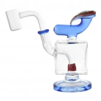 4.6" Cuboid Shape Wigwag Art Mini Dab Rig - [WP-3300]
