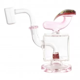 4.6" Cuboid Shape Wigwag Art Mini Dab Rig - [WP-3300]
