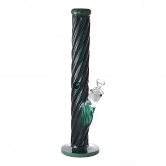 15.5" Whirlwind Glass Straight Tube Water Pipe - [WP-3971]