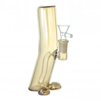 7" Iridescent Curve Glass Water Pipe - [WP4753BW]