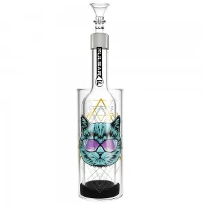 Pulsar - 11.5" Sacred Cat Geometry Gravity Water Pipe -19mm F [WP523]