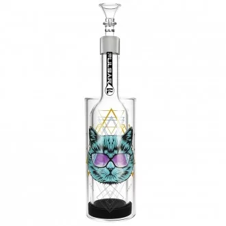Pulsar - 11.5" Sacred Cat Geometry Gravity Water Pipe -19mm F [WP523]