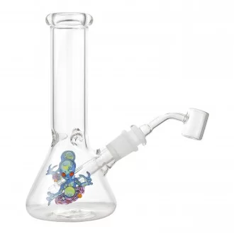 8" Sticker Art Clear Beaker Water Pipe - [WP8231S]