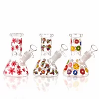 6" Fun & Quirky Design Sticker Beaker Water Pipe - Assorted [WP9403]