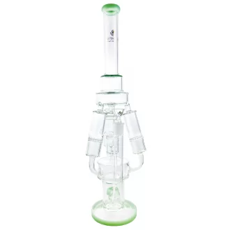 High Point Glass - 18" 5mm Quad-Honeycomb Perc W/ Jelly Fish Perc Recycler Water Pipe [WPA-47]